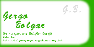 gergo bolgar business card